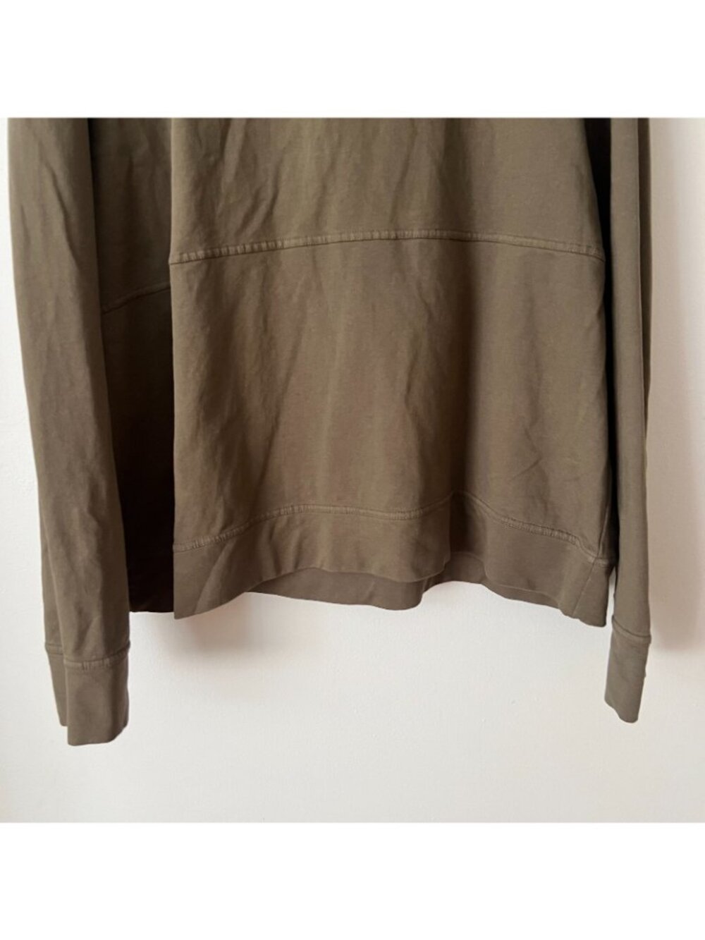 Pact Organic Cotton Studio Quarter Zip Pullover Sweatshirt Green Women's Size 2X - Picture 7 of 8
